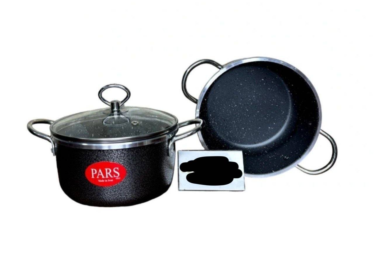 📌قابلمه تک طرح چدن ام سی _ mc  📏سایز 20"  📌پوشش داخل گرانیت نقره ای نسوز   ✅️دستگیره و قپه استیل ✅️درب لبه دار  ✅️وزن سنگین _ جنس ضخیم  ✅️گرانیت داخل ضد خش  ✅️دیواره بلند  🌈رنگبندی مشکی و چکشی