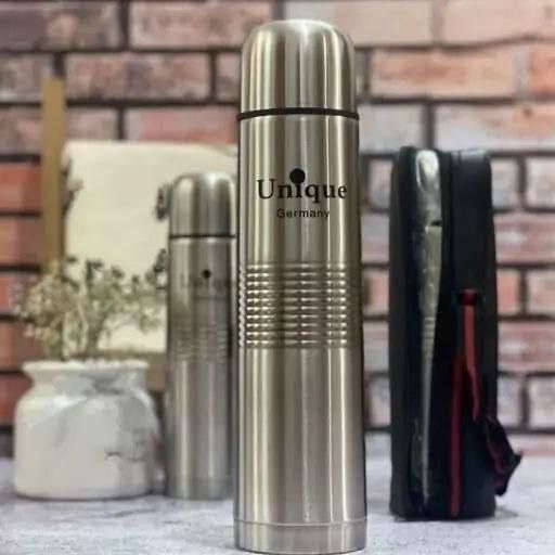 🔔🔥🔔🔥🔔🔥🔔🔥   🔱فلاسک یک لیتری ✅استوانه ای ✅مدل خط دار ✅مارک یونیک(هک شده) ✅کیف دار