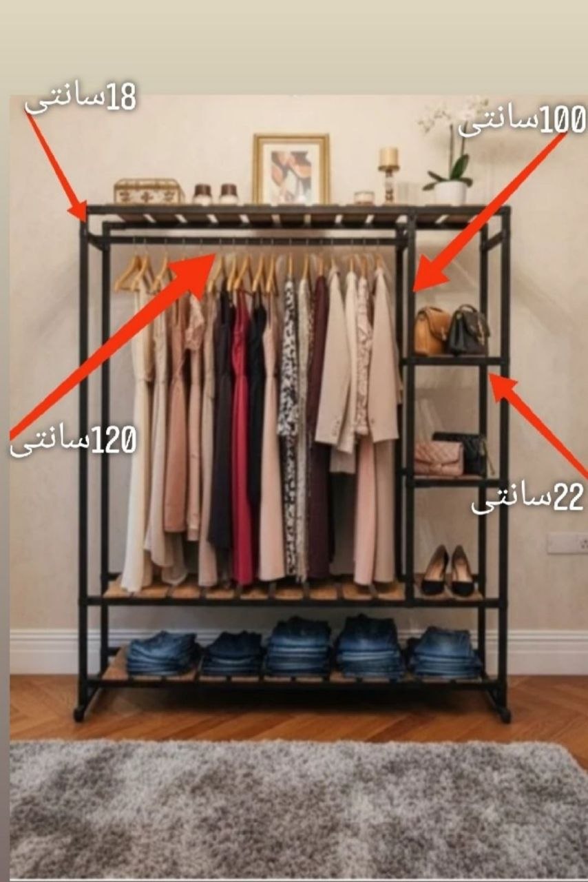 📌رگال لباس پروفیل مشکی  📏سایز 150در 150 🌈رنگبندی 🔸ساخت ایران  ❇️ جنس فلز و چوب  📦
